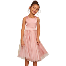 Chi Chi London Girl's Sleeveless Tulle Midi Dress - Pink