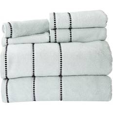 Lavish Home Global 67-0024-SF Luxury Twist Bath Towel Green, Black