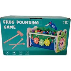 Wooden Toys Hammer Benches Frog Pounding Game