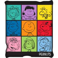 Argento Coperte Peanuts Buffalo, LLC. Grid Fleece Coperta Marrone, Nero, Argento