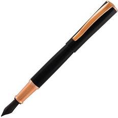 Nero Penne stilografiche Monteverde Impressa Fountain Pen, Medium Nib, Black with Rose Gold (MV29863)