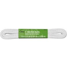 Dritz Non-Roll, 1-Inch x 2-1/2-Yards, White Elastic