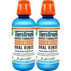 Alcohol-Free Mouthwashes TheraBreath Fresh Breath Icy Mint 2-pack