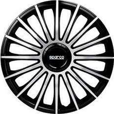 Hjulkapsler 14 Sparco Hjulkapsler 14-tommer 4stk Black Silver