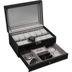 Watch Boxes Ogrmar Lockable Watch Storage Box