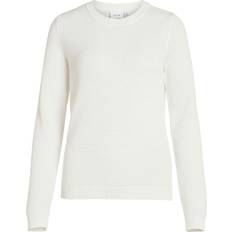 Vila Strickpullover mit Strukturmuster - Weiß