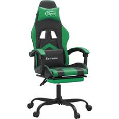 vidaXL Swivel Gaming Chair Black/Green