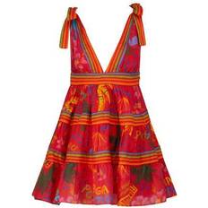 Farm Rio Good Vibes V Neck Mini Dress