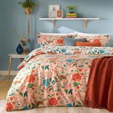 Textiles furn. Azalea Floral Reversible Duvet Cover Green, Blue, Pink