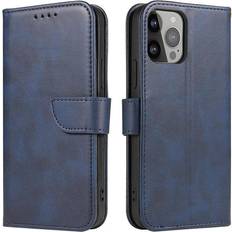 Skal iphone 13 pro max Skal-man Hurtel Magnet Case Elegant Flip Cover Med Standerfunktion iPhone 13 Pro Max Blå