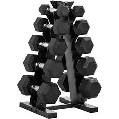 Dumbbells Cap Barbell 150 LB Dumbbell Set with Rack