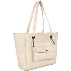 Relief Quilted Cream Damer Taske - Flødefarvet