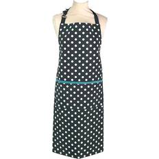 Dexam Polka Charcoal Apron Grey, Pink, Black, White