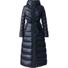 Calina Lustrous Light Down Maxi Coat - Black
