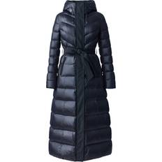 Polyester - Women Coats Mackage Calina Lustrous Light Down Maxi Coat - Black