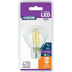 Light Bulbs Status International Filament led Round Dimmable Small Edison Screw 4W White