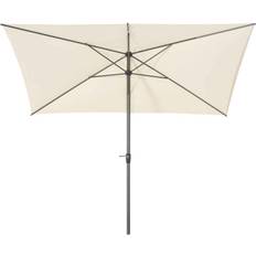 Beige Parasols & Accessories OutSunny 2.58m Aluminium Garden Parasol Umbrella Angled