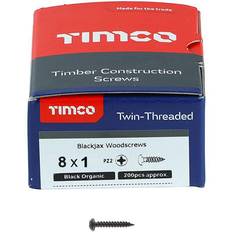 Building Materials Timco Blackjax Pozi Woodscrews 8mm Box