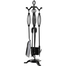 Fonte Ensembles d'accessoires de cheminée Dkd Home Decor Fireplace Utensils Black Cast iron (21,5 x 21,5 x 66 cm)