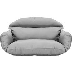 Double hanging egg chair Leisuremod 2 person Double Hanging Egg Swing Chair Cushions Gray