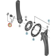 Shimano Alivio Skrue pedalarm ved krankaksel