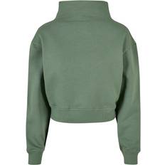 Urban Classics Organic Short High Neck Crew Sweatshirt - Green