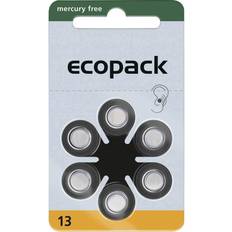 Batterier hörapparat VARTA ecopack typ 13 orange 4606 hörapparat batterier 6-pack blister