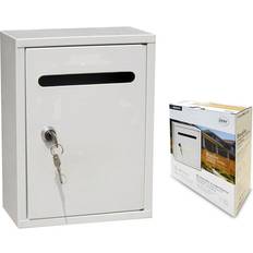Edm Letterbox Lineaarinen Valkoinen Teräs 26 x 20 x 7.5 cm