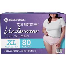 Incontinence Protection Member's Mark Total Protection Underwear for Women, Extra Large 80 Count