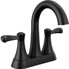 Double Handles Basin Faucets Delta Esato (25897LF-BL) Matt Black