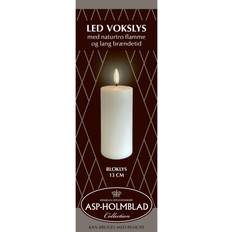 Asp-Holmblad Bloklys White LED-lys 13cm