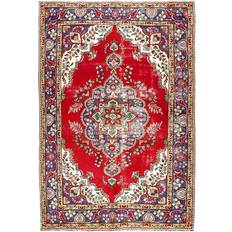 Arkiio Handknuten Original Persisk Vintagematta Tabriz 193x294 Blå, Röd