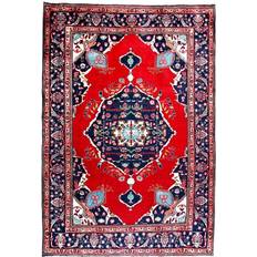 Arkiio Handknuten Original Persisk Vintagematta Tabriz 195x285 Röd, Blå