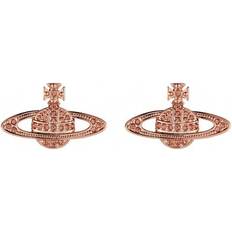 Vivienne Westwood Crystal Earrings Vivienne Westwood Mini Bas Relief Earrings - Rose Gold/Pink