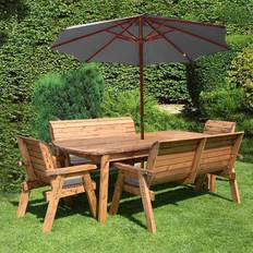 Support pour Parasol Ensembles repas de patio Charles Taylor HB16 Ensemble repas de patio, 1 Table incluse 2 Chaises & 2 Canapés