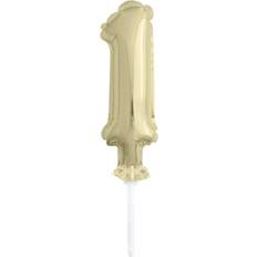 Unique Party Foil Gold Number 1 Balloon Tårtdekoration