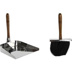 Ofenbestecksets Dkd Home Decor Kaminutensilien Edelstahl Mango-Holz 24 x 21 x 26 cm
