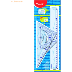 Transparent Selbermachen (DIY) Maped Geometrie-Set 4-teilig Transparent