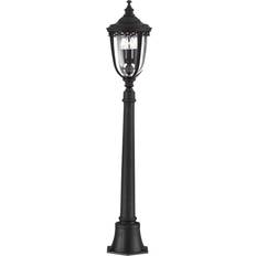 Vetro Pali di protezione FEISS English Bridle 3 Light Pillar Lantern - Black Palo di protezione