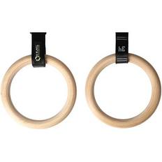 Anillos Romanos HMS Aros De Gimnasia De Madera Con Cinta Métrica Premium Tx08