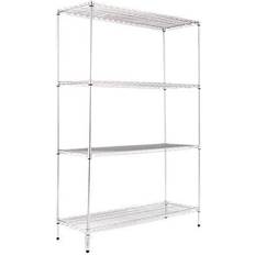 Tool Storage Alera Industrial Heavy-Duty Wire Shelving Starter Kit, 4-Shelf, 48w x 18d x 72h,Silver