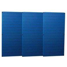 Tool Boards Wall Control Industrial Metal Pegboard Pack, 4 ft. Blue, 35-P-3248BU