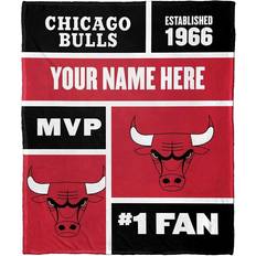 NBA Chicago Bulls Colorblock Silk Touch Personalized Sherpa Blankets Multicolour