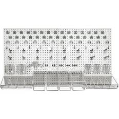 Tool Boards Azar 24 x 48-inch White Pegboard Organizer Kit Each White