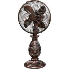 Brown Desk Fans Deco Breeze 10 Copper Fleur De Lis