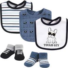 Hudson Baby Unisex Katoenen Slabbetje en Sokkenset Tough Guy One Size