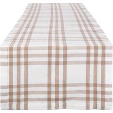 Zingz & Thingz Sweet Farmhouse Plaid Tablecloth Brown, Grey