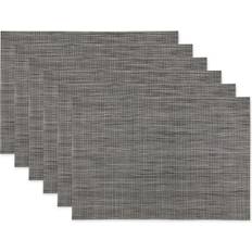 Design Imports Tonal Tweed Set 6 Place Mat Gray