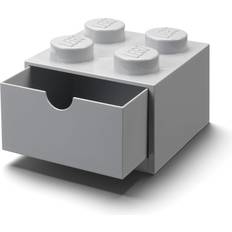 Gris Boîtes de rangement LEGO Room Copenhagen, Desk Drawer Stackable Tabletop Brick 4, Stone