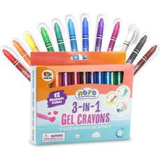 Black Crayons Doodle Hog Markers Bright Gel Crayon 12-Piece Set